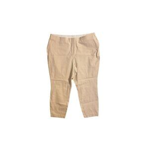 A New Day New! Women's Tan Stripe Skinny Ankle High Rise Pants Size 18